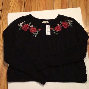 L.A. Hearts Black Sweater with Hearts